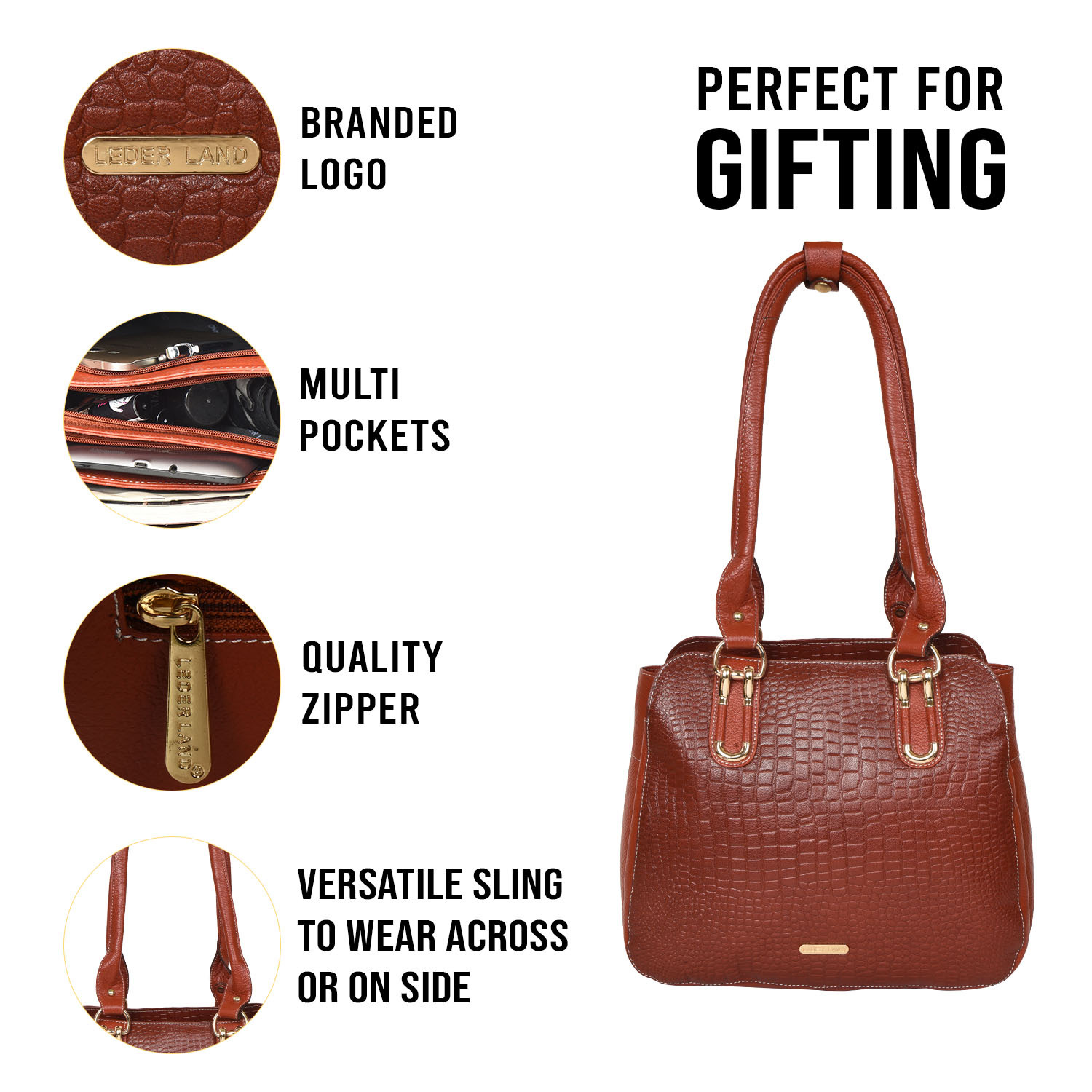 Leather land bags price online